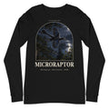 Microraptor long sleeve tee in Black — Deep Time Atlas Plate 026, PaleoThreads