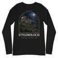Stygimoloch long sleeve tee in Black — Deep Time Atlas Plate 044, PaleoThreads