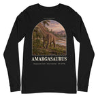 Amargasaurus long sleeve tee in Black — Deep Time Atlas Plate 053, PaleoThreads