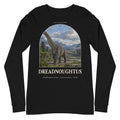 Dreadnoughtus long sleeve tee in Black — Deep Time Atlas Plate 055, PaleoThreads