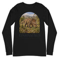Einiosaurus long sleeve tee in Black — Deep Time Atlas Plate 066, PaleoThreads