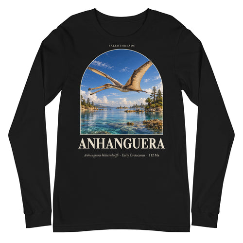 Anhanguera long sleeve tee in Black — Deep Time Atlas Plate 104, PaleoThreads