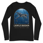 Liopleurodon long sleeve tee in Black — Deep Time Atlas Plate 109, PaleoThreads