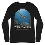 Plesiosaurus long sleeve tee in Black — Deep Time Atlas Plate 108, PaleoThreads
