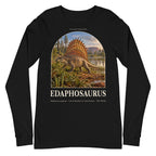 Edaphosaurus long sleeve tee in Black — Deep Time Atlas Plate 134, PaleoThreads