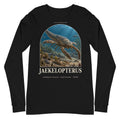 Jaekelopterus long sleeve tee in Black — Deep Time Atlas Plate 141, PaleoThreads