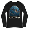 Helicoprion long sleeve tee in Black — Deep Time Atlas Plate 151, PaleoThreads