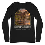 Daspletosaurus long sleeve tee in Black — Deep Time Atlas Plate 023, PaleoThreads
