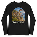 Dimorphodon long sleeve tee in Black — Deep Time Atlas Plate 099, PaleoThreads