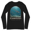 Elasmosaurus long sleeve tee in Black — Deep Time Atlas Plate 107, PaleoThreads
