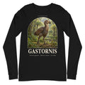 Gastornis long sleeve tee in Black — Deep Time Atlas Plate 166, PaleoThreads