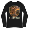 Smilodon long sleeve tee in Black — Deep Time Atlas Plate 008, PaleoThreads