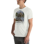 Pachyrhinosaurus T-shirt in Ash, left front view — Deep Time Atlas Plate 061, PaleoThreads
