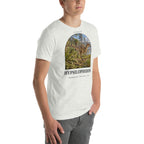 Hypsilophodon T-shirt in Ash, right front view — Deep Time Atlas Plate 079, PaleoThreads