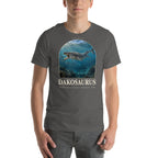 Dakosaurus T-shirt in Asphalt — Deep Time Atlas Plate 117, PaleoThreads