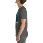 Dakosaurus T-shirt in Asphalt, left view — Deep Time Atlas Plate 117, PaleoThreads
