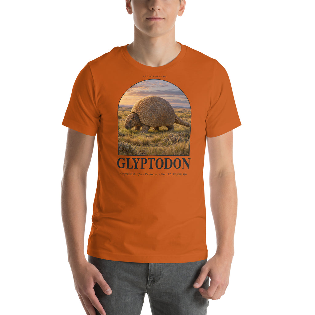 Glyptodon T-shirt in Autumn — Deep Time Atlas Plate 159, PaleoThreads
