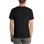 Microraptor T-shirt in Black, back view — Deep Time Atlas Plate 026, PaleoThreads