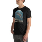 Kronosaurus T-shirt in Black, left front view — Deep Time Atlas Plate 112, PaleoThreads