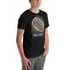 Trilobite specimen T-shirt in Black, right front view — Deep Time Atlas Plate 171, PaleoThreads