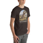 Megatherium T-shirt in Brown, right front view — Deep Time Atlas Plate 158, PaleoThreads