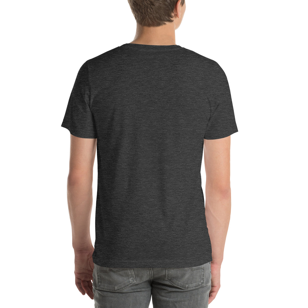 Hatzegopteryx T-shirt in Dark Grey Heather, back view — Deep Time Atlas Plate 101, PaleoThreads