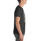 Dire wolf T-shirt in Dark Grey Heather, right view — Deep Time Atlas Plate 160, PaleoThreads
