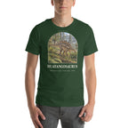 Huayangosaurus T-shirt in Forest — Deep Time Atlas Plate 088, PaleoThreads