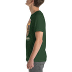 Smilodon T-shirt in Forest, left view — Deep Time Atlas Plate 008, PaleoThreads