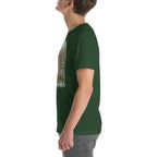 Stegosaurus T-shirt in Forest, left view — Deep Time Atlas Plate 004, PaleoThreads