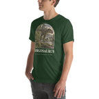 Gorgosaurus T-shirt in Forest, left front view — Deep Time Atlas Plate 022, PaleoThreads