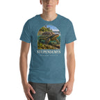 Stupendemys T-shirt in Heather Deep Teal — Deep Time Atlas Plate 132, PaleoThreads