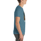 Opabinia T-shirt in Heather Deep Teal, right view — Deep Time Atlas Plate 139, PaleoThreads