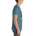 Dimorphodon T-shirt in Heather Deep Teal, right view — Deep Time Atlas Plate 099, PaleoThreads