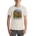 Sauropelta T-shirt in Heather Dust — Deep Time Atlas Plate 086, PaleoThreads