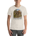 Zuniceratops T-shirt in Heather Dust — Deep Time Atlas Plate 070, PaleoThreads