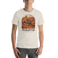 Oviraptor T-shirt in Heather Dust — Deep Time Atlas Plate 028, PaleoThreads