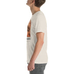 Pinacosaurus T-shirt in Heather Dust, left view — Deep Time Atlas Plate 094, PaleoThreads