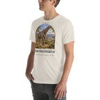 Paraceratherium T-shirt in Heather Dust, left front view — Deep Time Atlas Plate 163, PaleoThreads
