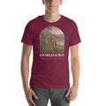 Amargasaurus T-shirt in Maroon — Deep Time Atlas Plate 053, PaleoThreads