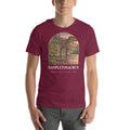Daspletosaurus T-shirt in Maroon — Deep Time Atlas Plate 023, PaleoThreads