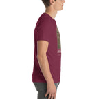 Amargasaurus T-shirt in Maroon, right view — Deep Time Atlas Plate 053, PaleoThreads