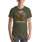 Edmontonia T-shirt in Military Green — Deep Time Atlas Plate 090, PaleoThreads