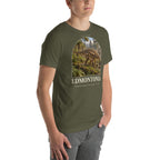 Edmontonia T-shirt in Military Green, right front view — Deep Time Atlas Plate 090, PaleoThreads