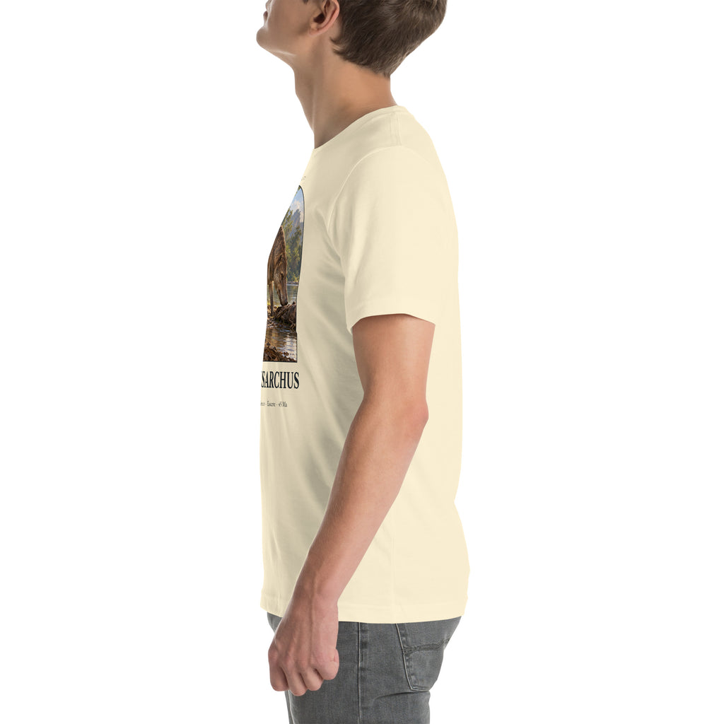 Andrewsarchus T-shirt in Natural, left view — Deep Time Atlas Plate 164, PaleoThreads