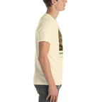Carcharodontosaurus T-shirt in Natural, right view — Deep Time Atlas Plate 013, PaleoThreads
