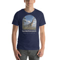 Sauroposeidon T-shirt in Navy — Deep Time Atlas Plate 057, PaleoThreads