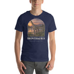 Brontosaurus T-shirt in Navy — Deep Time Atlas Plate 047, PaleoThreads
