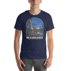 Brachiosaurus T-shirt in Navy — Deep Time Atlas Plate 010, PaleoThreads