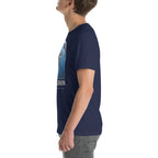 Megalodon T-shirt in Navy, left view — Deep Time Atlas Plate 150, PaleoThreads